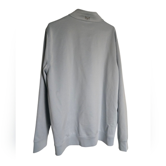 Hickey Freeman NY Striped Blue Golf Quarter-Zip Pullover Mens Large - Picture 2 of 5